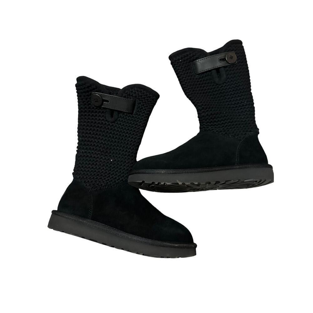 UGG Shaina Sweater Cuff Bootie black‎ size 5 new